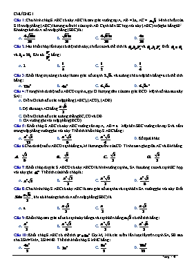 Ôn tập Hình 12 - Chương 1
